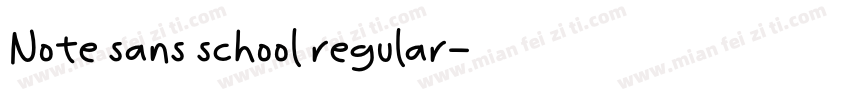Note sans school regular字体转换
